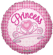 18" Princess Tiara Crown Pink White Helium Foil Balloon (5 Pack) #19096