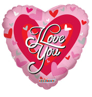 9" I Love You Gold Script Heart Shape Air Fill Only Foil Balloon (5 Pack) #19122-09