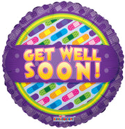 18" Get Well Band Aids Helium Foil Balloons (5 Pack) #19151