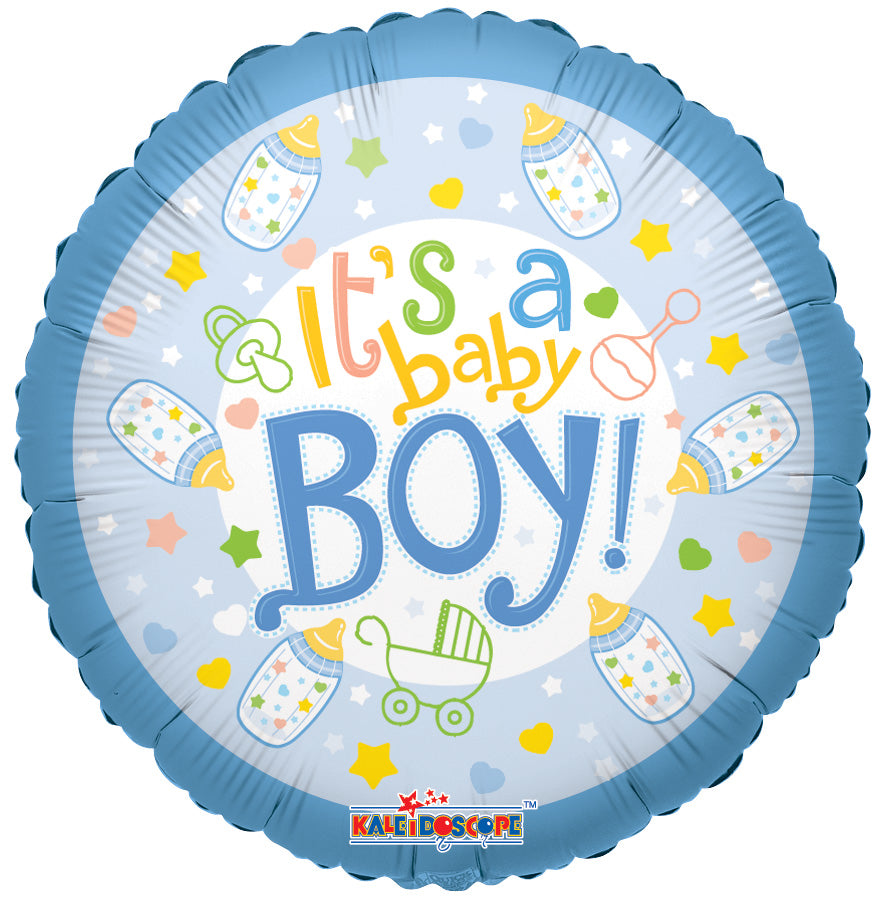 9" It's A Boy Bottle AIR FILL ONLY Foil Balloon (5 PACK) #19171-09