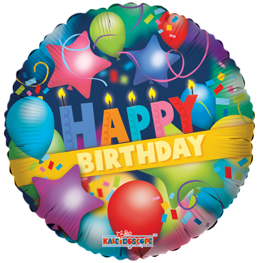 4" Micro Mini Happy Birthday Party Air Fill Only Foil Balloons (5 PACK) #19179-04