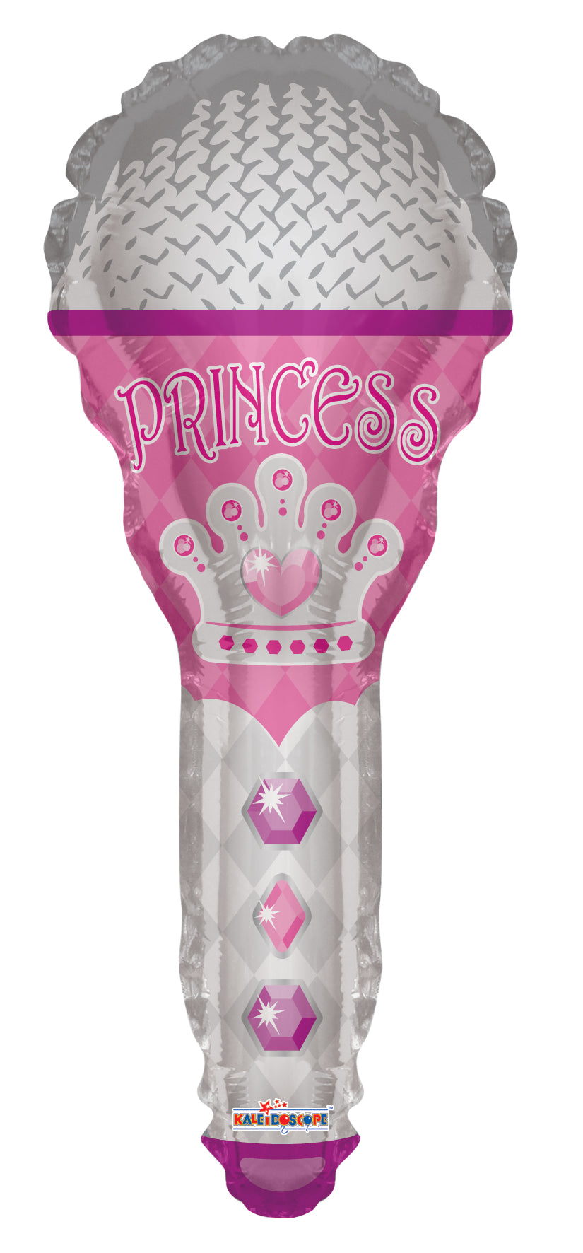 14" Mini Microphone Princess SELF SEALING Air Fill Only Shape Foil Balloon (5PACK) #19211-14