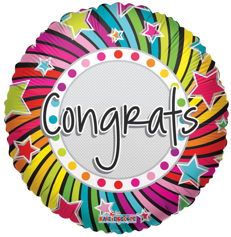 9" Congrats Spiral Balloons Mini Foil Balloon Air Fill Only (5 PACK) #19235-09