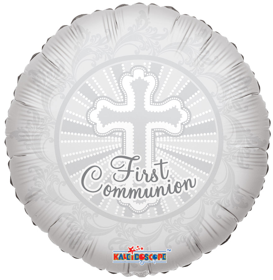 18" First Communion White Balloon Helium Foil (5 PACK) #19240