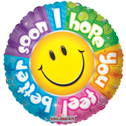18" Get Well Smile Face Band Aids Helium Foil Balloon (5 pack) #19286