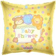 18" **Special** Baby Shower Square Shape Helium Foil Balloons (10 PACK) #19296