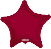 19" Burgundy Star Helium Foil Balloon 5 pack #19311