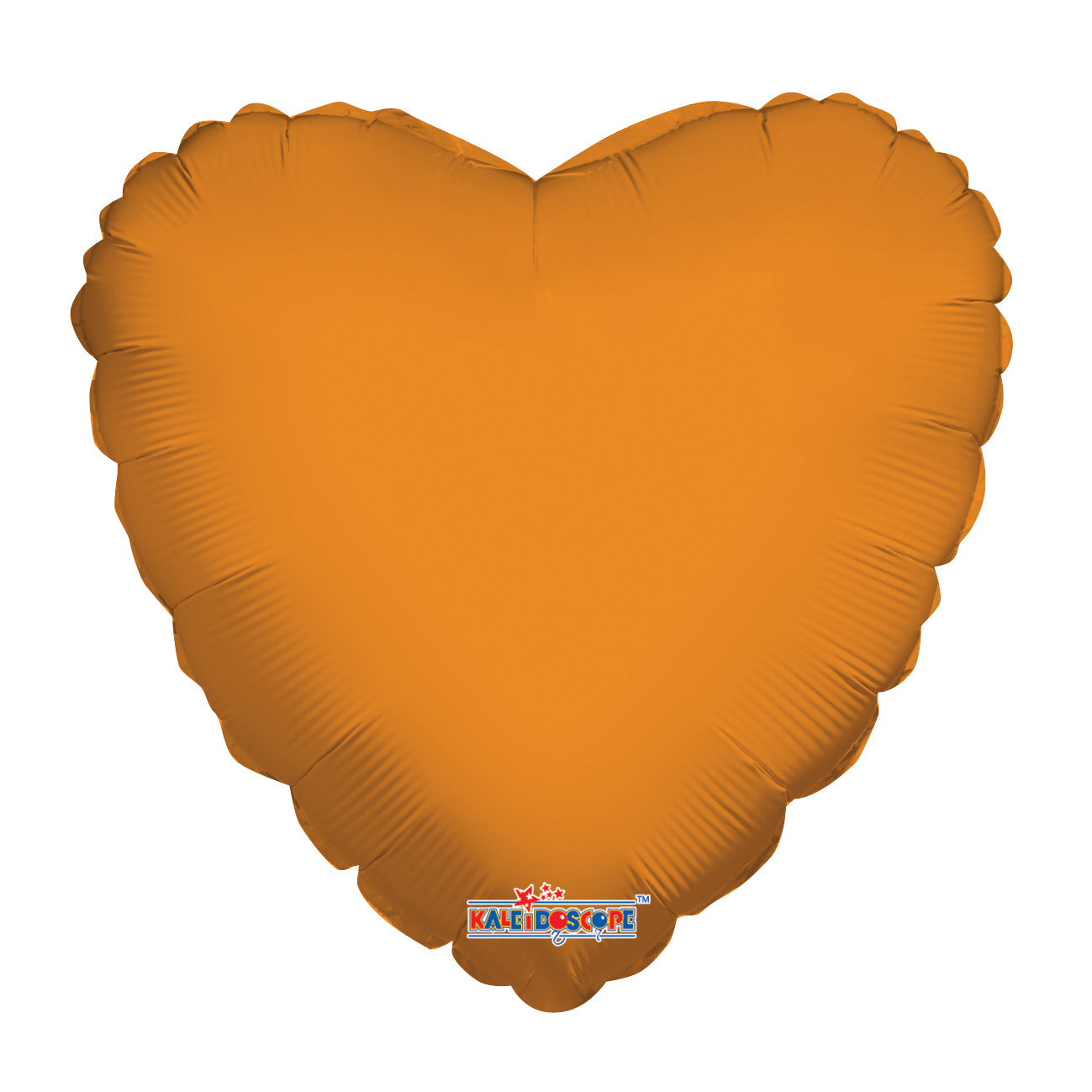 18" Orange  Heart Shape Helium Foil Balloon (5 PACK) #19315-18