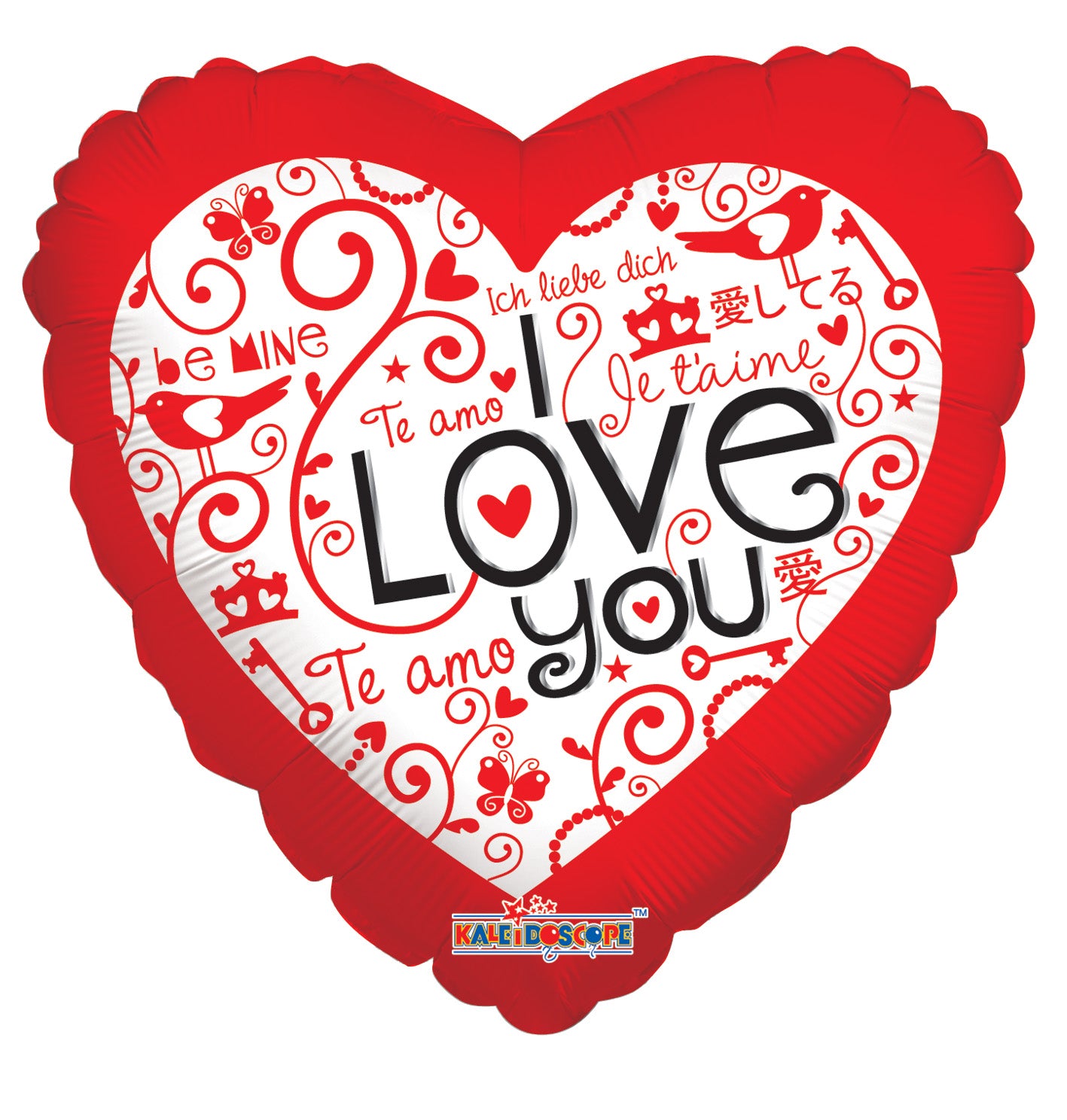 9" I Love You Languages Air Fill Only Foil Balloon (5 Pack) #19394-09