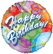 18" Happy Birthday Festive Helium Foil Balloon (5 Pack) #19451