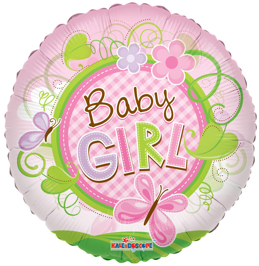 9" Baby Girl Clouds Clear View Air Fill Only (5Pack)#19480