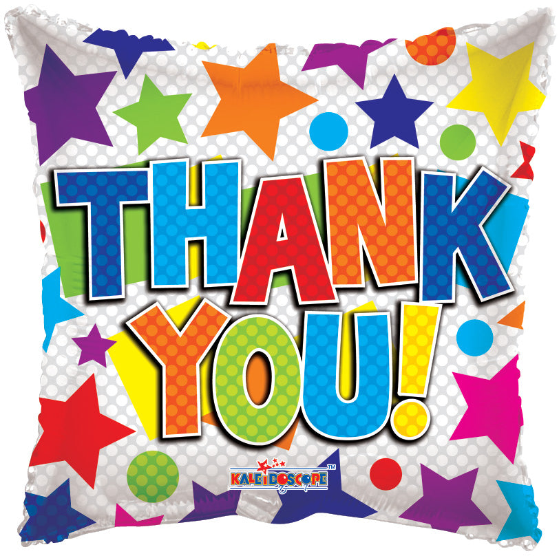 18" Thank You! Square Shape Helium Foil Balloons (5 PACK) #19494-18