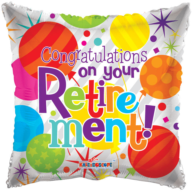 18" Congratulations on Your Retirement Helium Foil Balloon (5 Pack) #19523