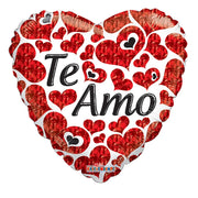 18" Spanish Te Amo Hearts Helium Foil Balloons (5 Pack) #19565