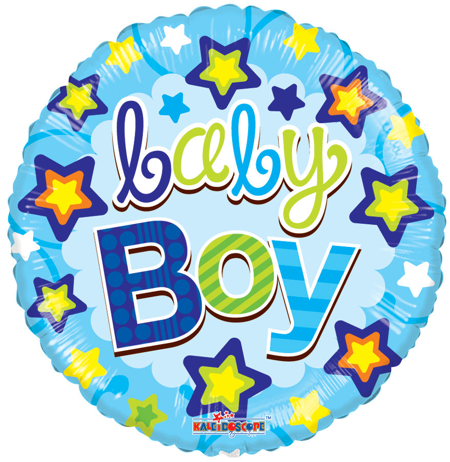 18" Baby Boy Bright Stars Helium Balloon (5 Pack) #19578