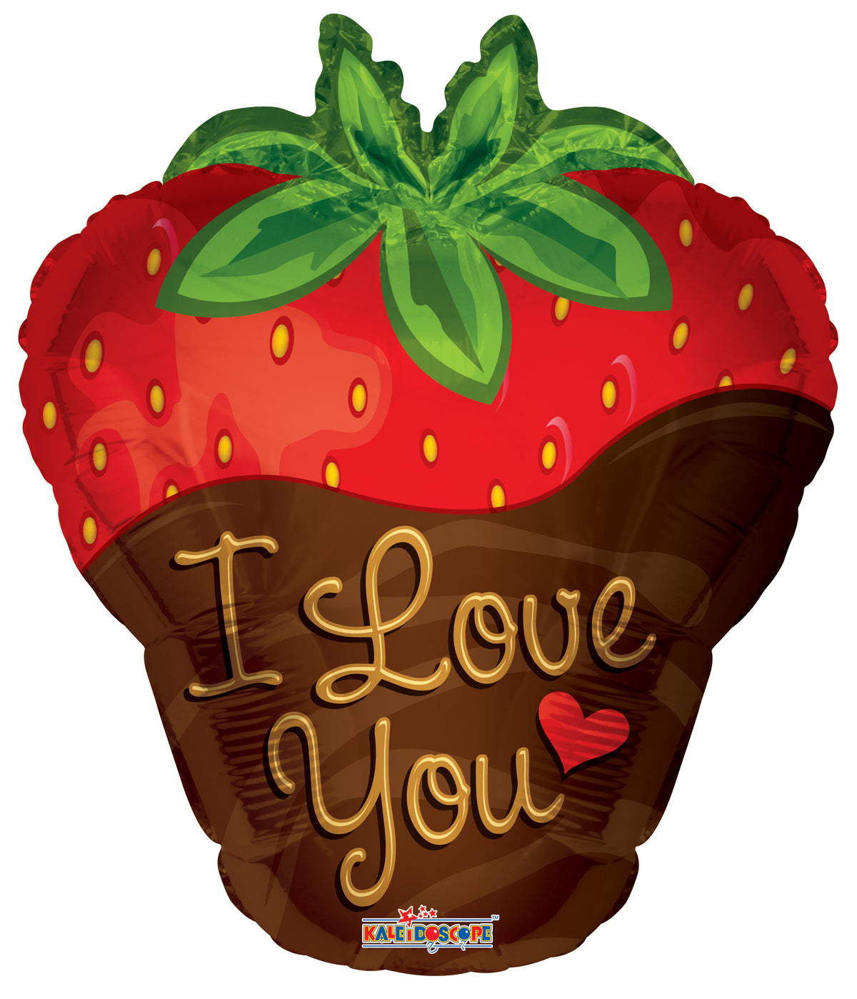 18" Strawberry Shape I Love You Helium Foil Balloon (5 Pack) #19623 (D)