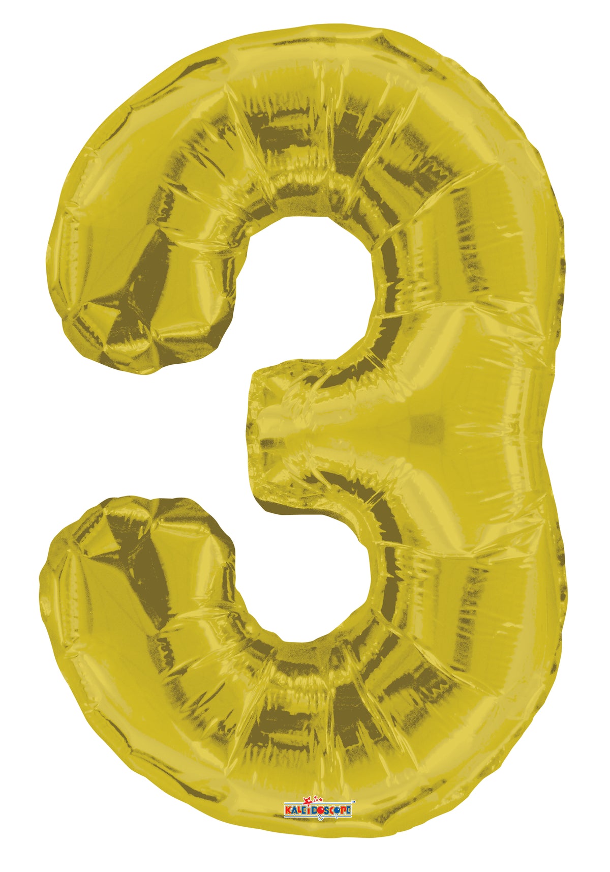 34" Large Gold Number 3 Balloons 1ct #19655-34S