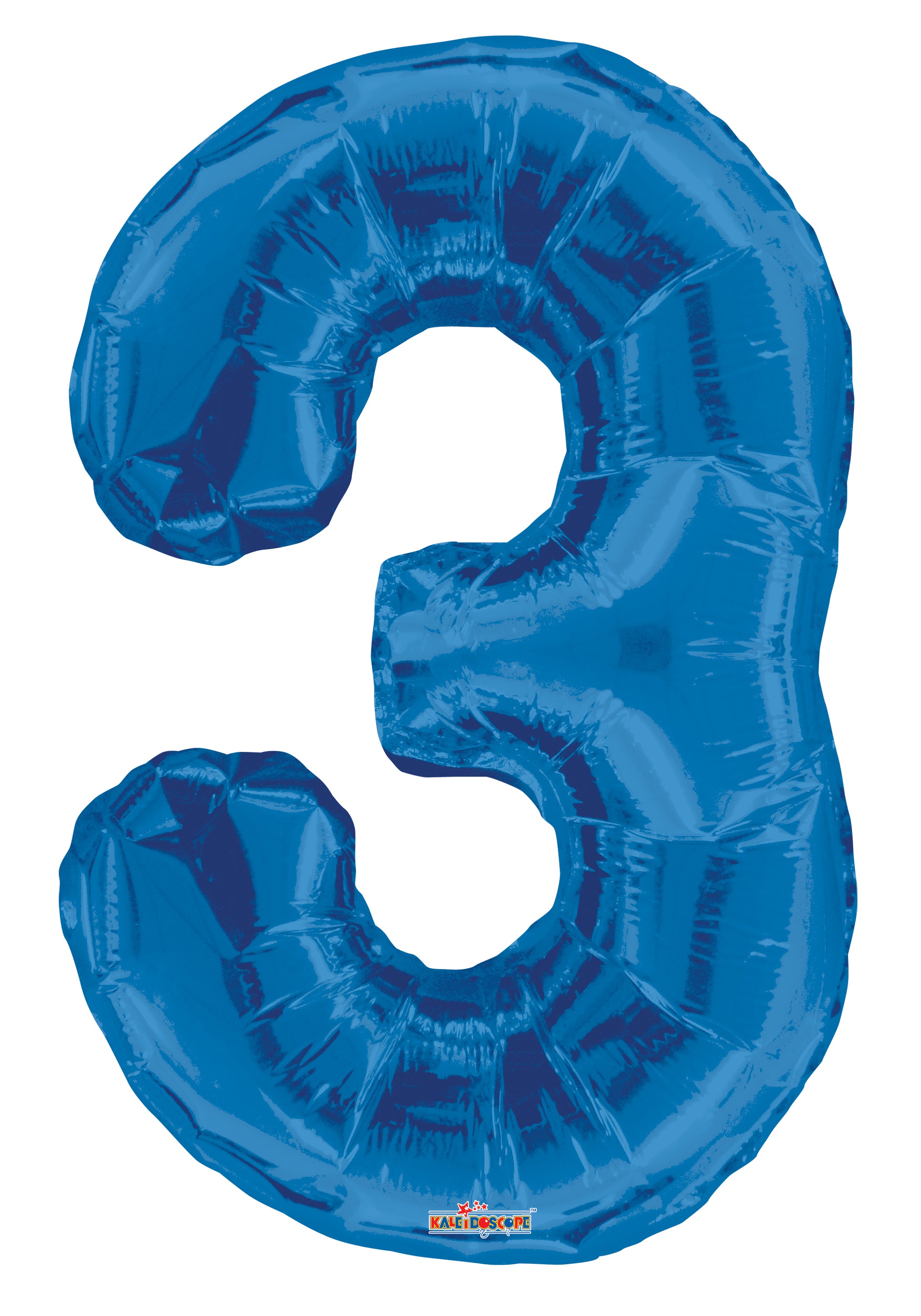 34" Large Blue # 3 Balloon #19665