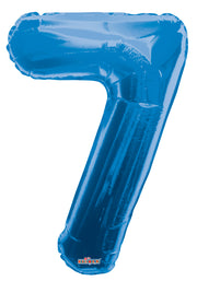 34" Large Blue # 7 Balloon #19669
