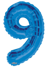 34" Large Blue # 9 Balloon #19671