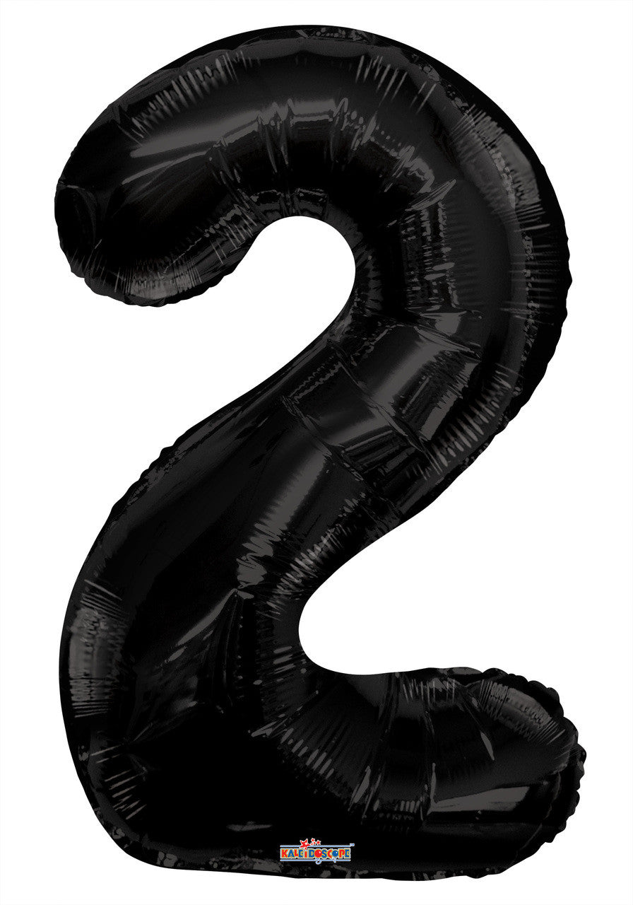 34" Large Black # 2 Balloon #19684