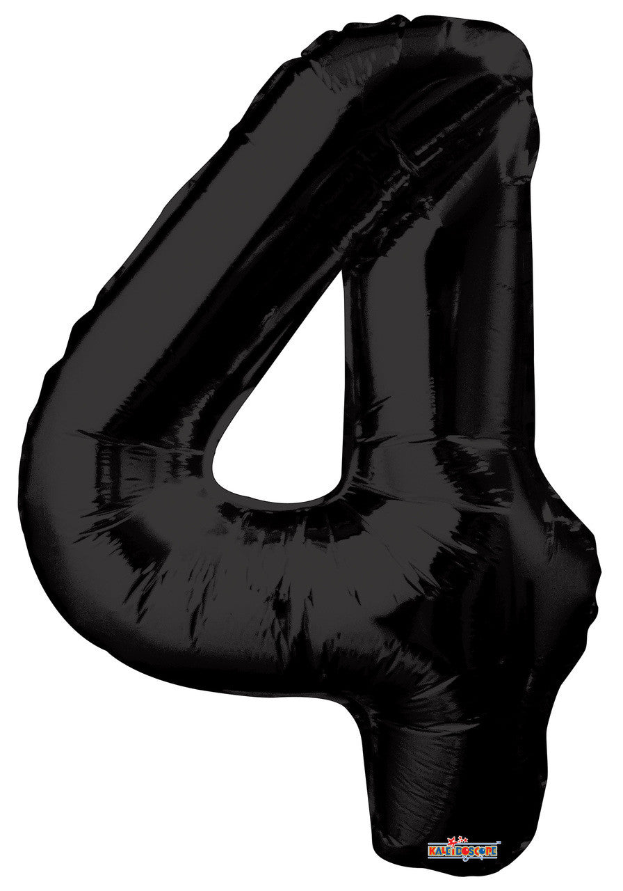 34" Large Black # 4 Balloon #19686