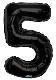 34" Large Black # 5 Balloon #19687