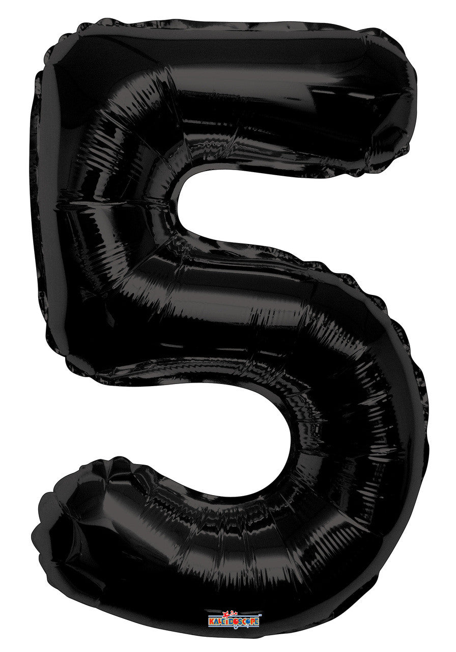 34" Large Black # 5 Balloon #19687