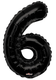 34" Large Black # 6 Balloon #19688