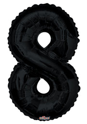 34" Large Black # 8 Balloon #19690