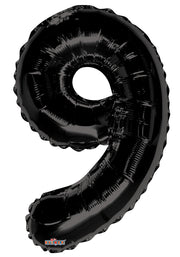 34" Large Black # 9 Balloon #19691