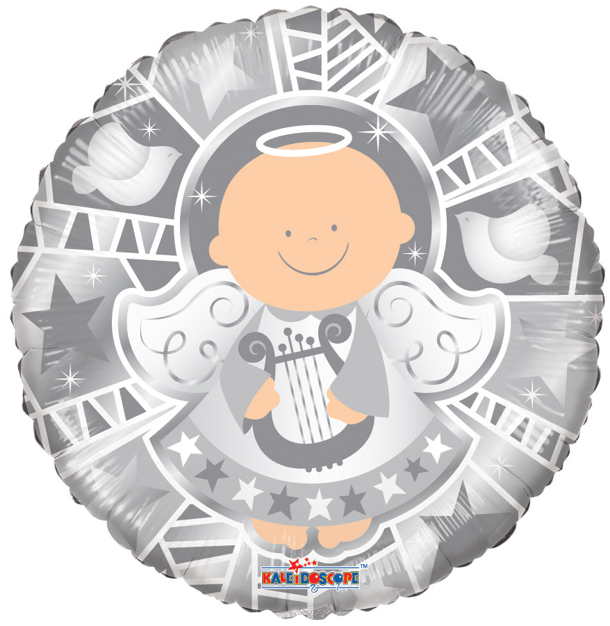 18" Angel Silver Helium Foil Balloons (5PACK) #19692