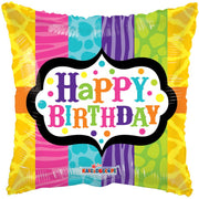 18" Happy Birthday Animal Print Gellibean Helium Balloon (5 Pack) #19702