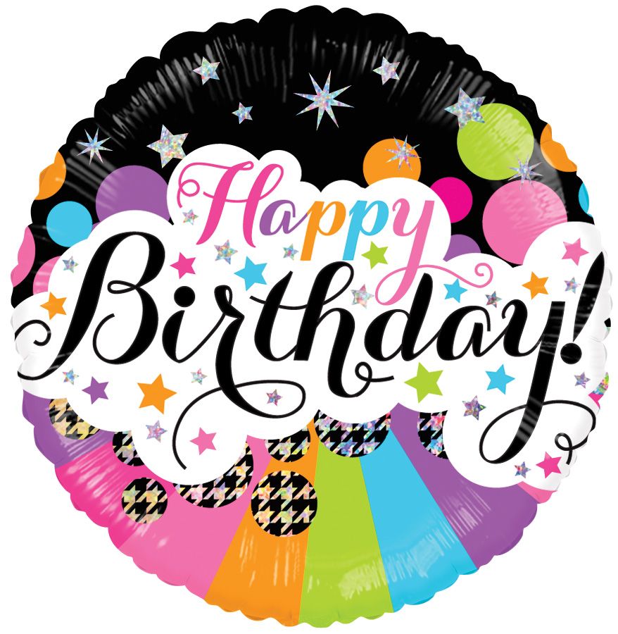 18" Happy Birthday Little Stars Helium Foil Balloon (5 Pack) #19703-18
