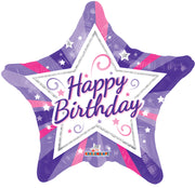 18" Happy Birthday Butterflies Helium Foil Balloon (5 Pack) #19706