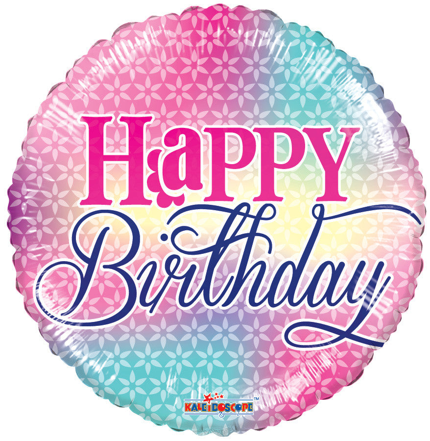 18" Happy Birthday Pastels Helium Foil Balloon (5 Pack) #19710