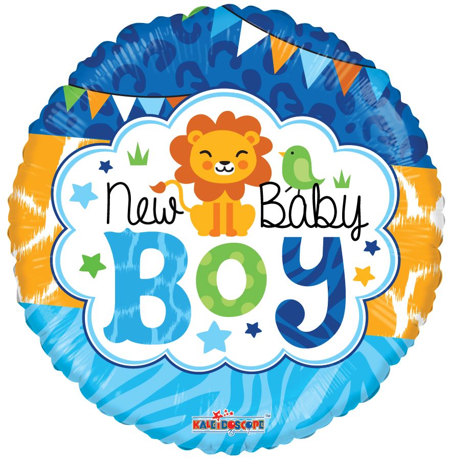 18" New Baby Boy Gellibean Helium Balloon (5 Pack) #19726