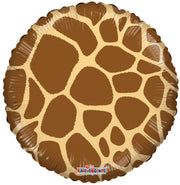 18" Giraffe Print Foil Balloon (5 Pack)#19744