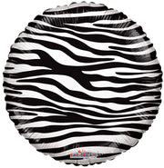 18" Zebra Print Foil Helium Balloon (5 Pack) #19745