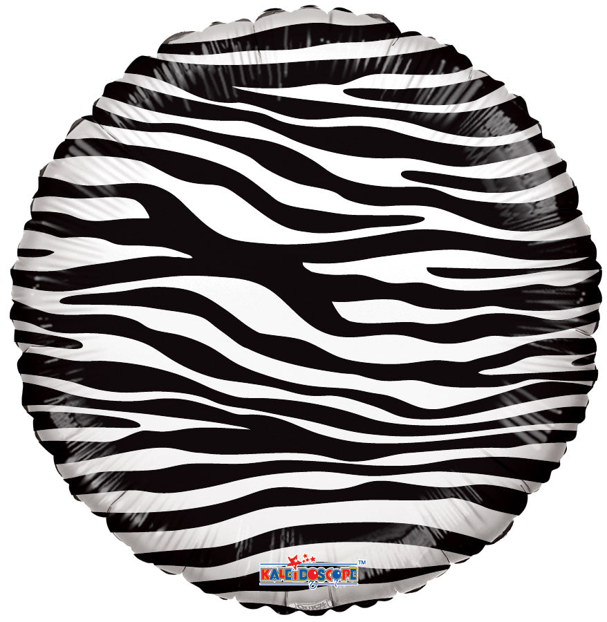 18" Zebra Print Foil Helium Balloon (5 Pack) #19745