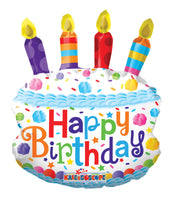 14" Mini Birthday Cake Shape Sweets Air Fill Only Foil Balloon (5 PACK)#19746-14