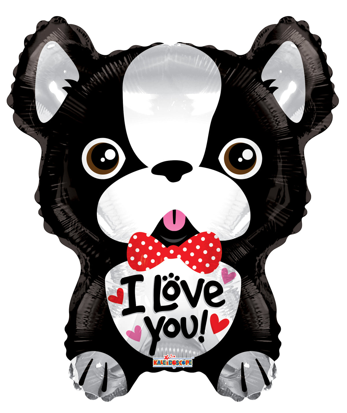 18" French Bull Dog I Love You Dog Shape Helium Foil Balloon (5 Pack) #19976