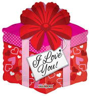 18" I Love You Gift Box Helium Foil Balloon (5 PACK) #19977
