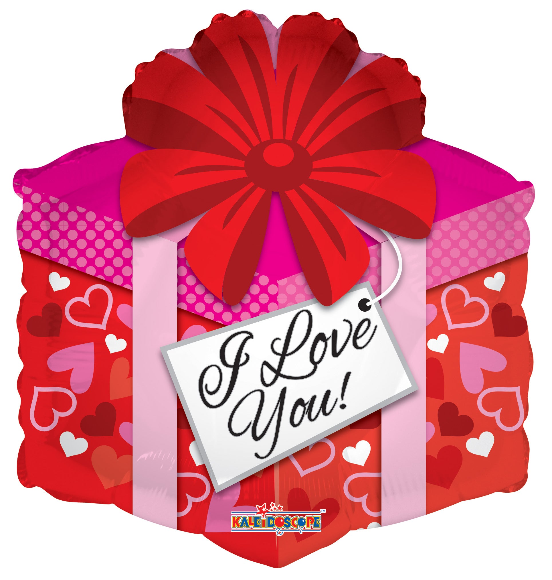 18" I Love You Gift Box Helium Foil Balloon (5 PACK) #19977