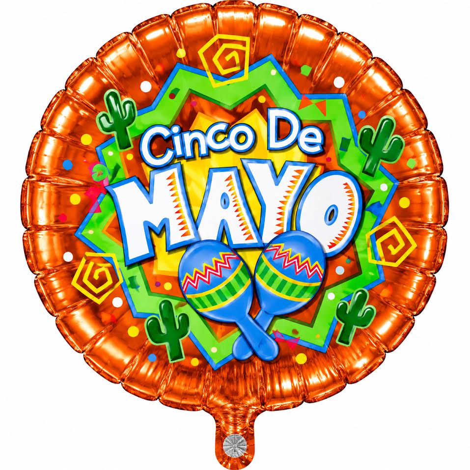 18" Cinco De Mayo Helium Foil Balloons (10 PACK) #87009