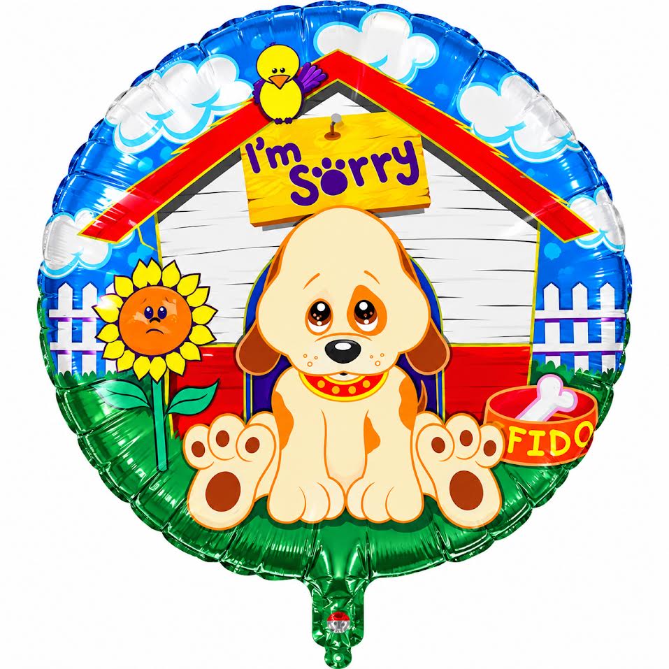 18" I'm Sorry Dog House Foil Helium Balloon (5 PACK) #17455