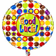 18" Good Luck! Dots Helium Foil Balloon (5 Pack) #27879