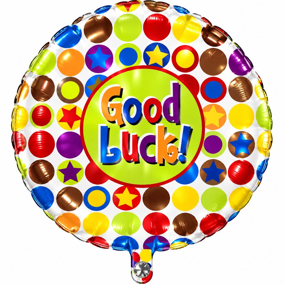 18" Good Luck! Dots Helium Foil Balloon (5 Pack) #27879