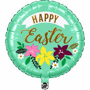 18" Happy Easter Mint Green Helium Foil Balloon (5 PACK) #40643
