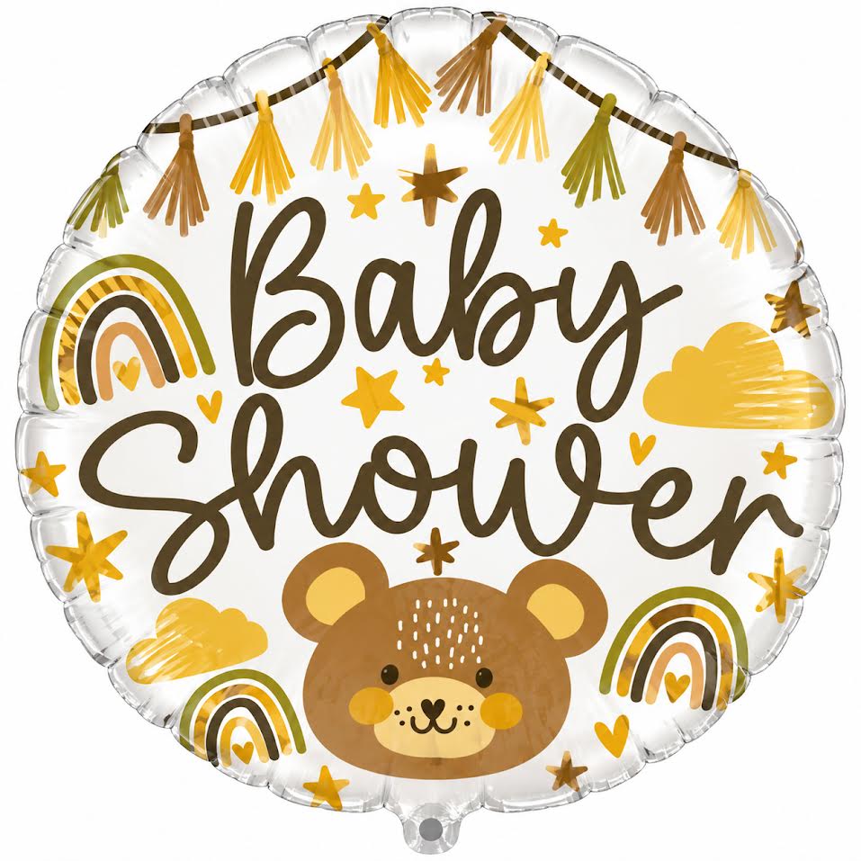 18" Baby Shower Bear Helium Foil Balloons (5 PACK) #36137